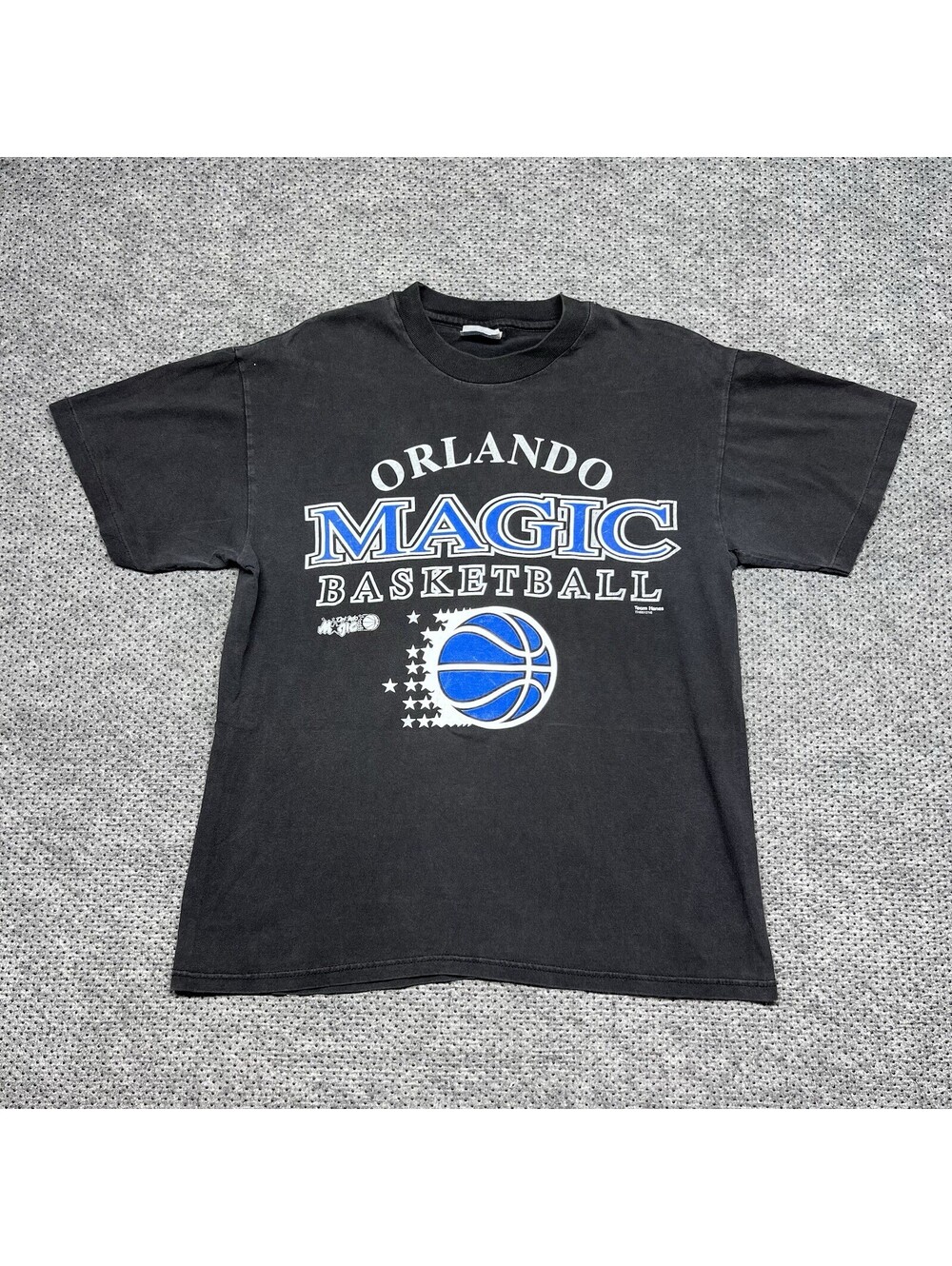 Vintage 90S Orlando Magic Basketball Club T-Shirt Medium RARE MENS BLACK